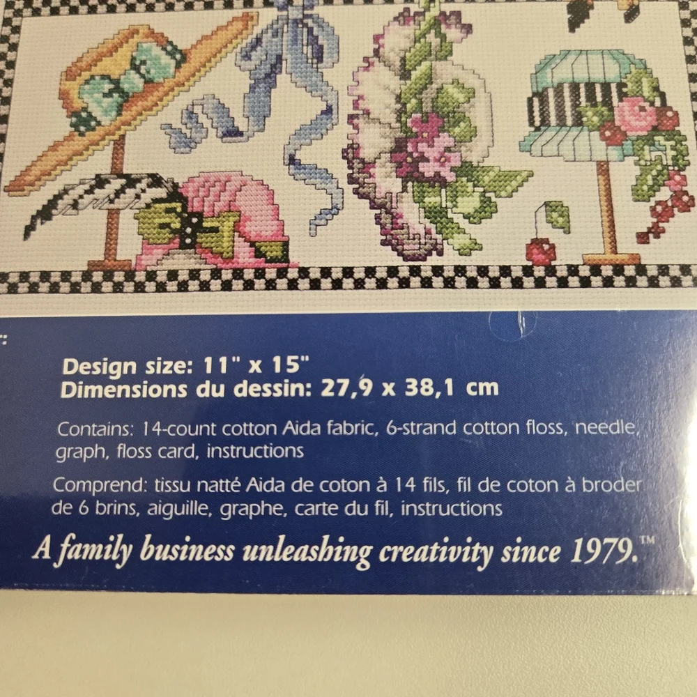 Janlynn Hat Collage Counted Cross Stitch Kit NEW #023-0239 Barbara Baatz Hillman